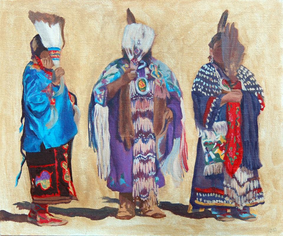 Painting of Native american women